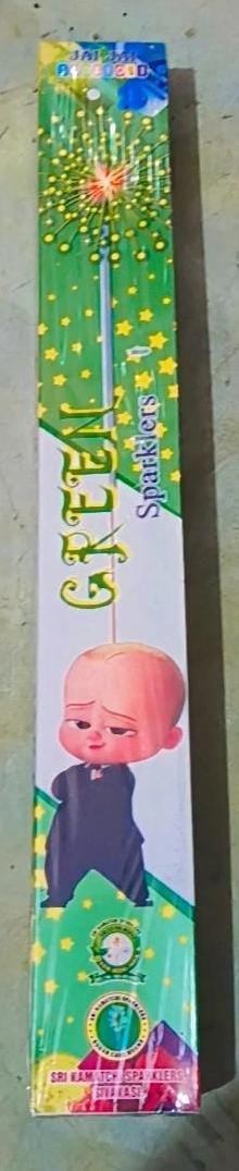 30 cm green sparkles